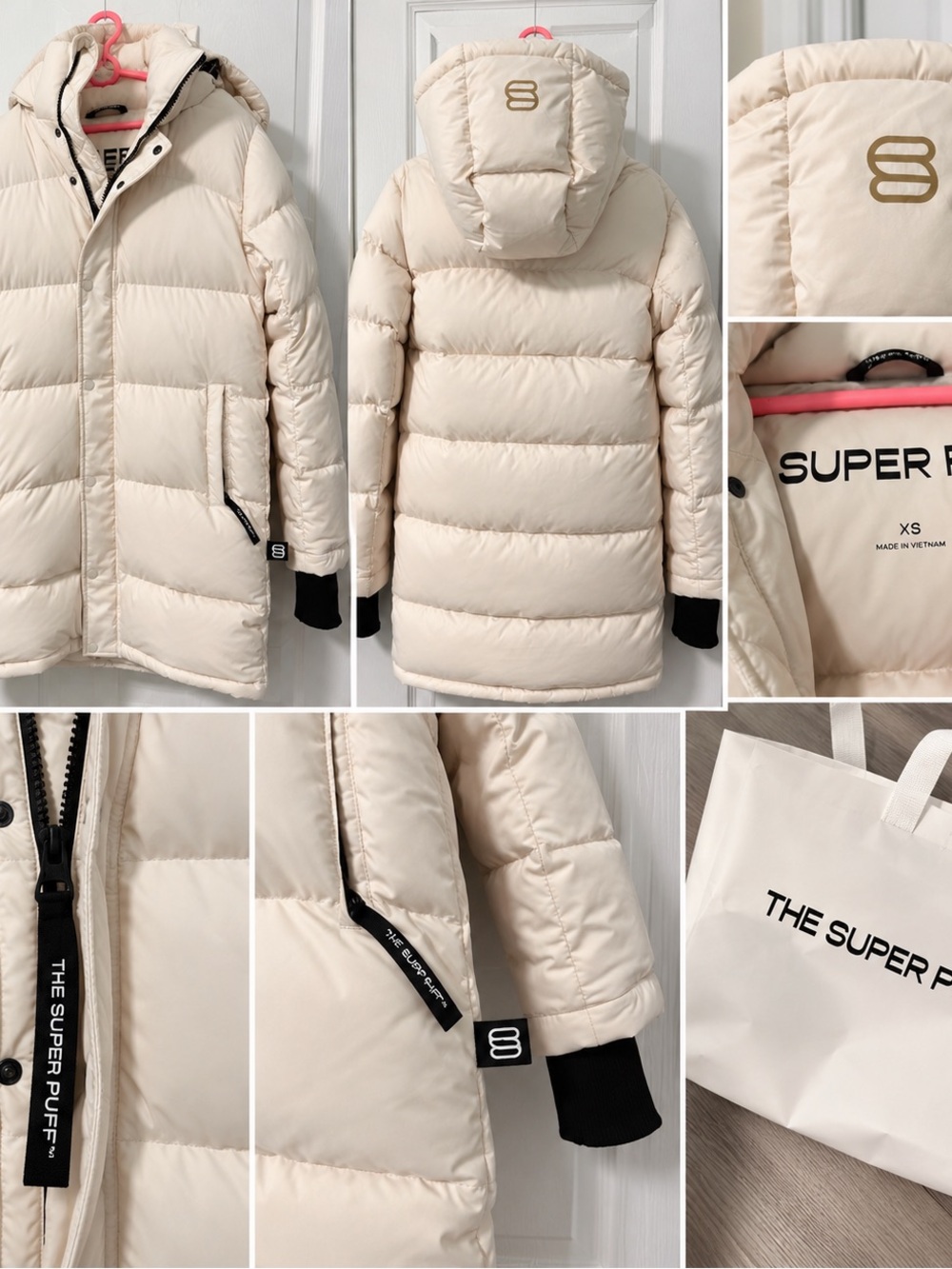 Aritzia Kids' Cream Puffer Coat with Hood
